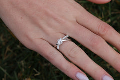 Half Pave Twist Ring