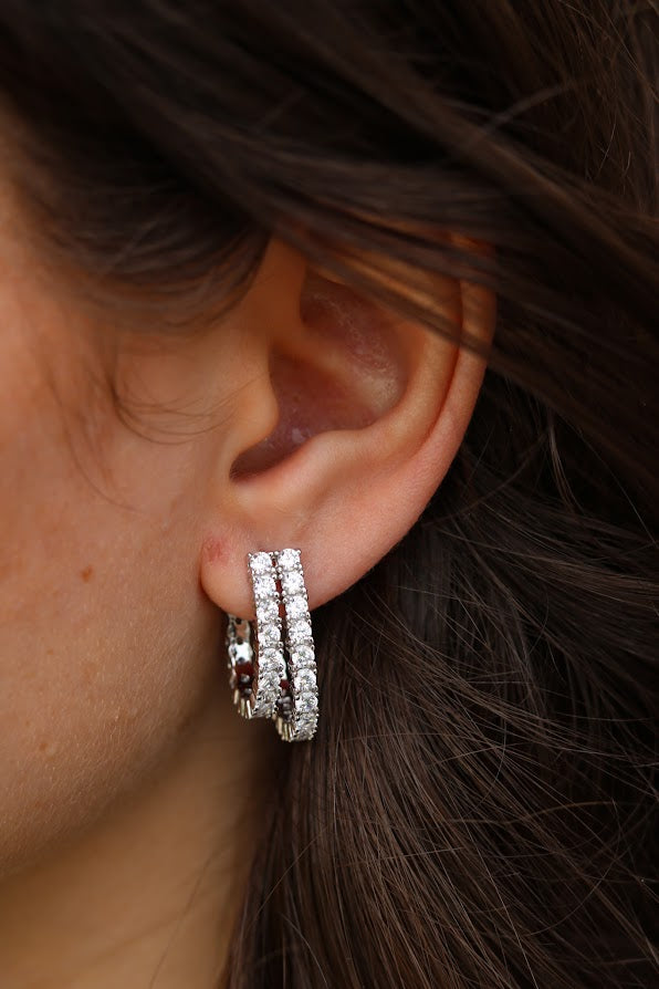 Small Double Hoops