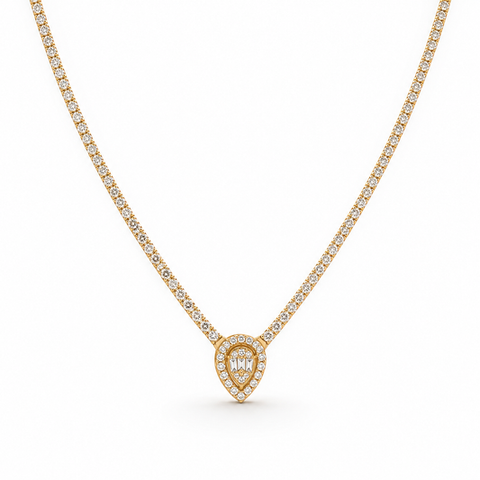 Teardrop Tennis Necklace