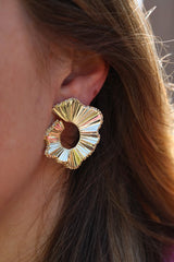 Exquisite Gold Twirled Earrings