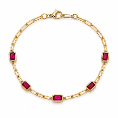 Dainty Bezel Link Bracelet