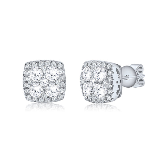 Square Cluster Studs