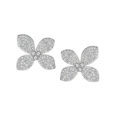 Classic Four Petal Flower Stud Earring