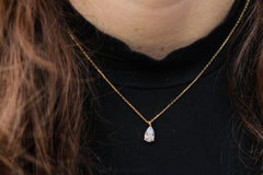 Teardrop Solitare Necklace