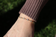 Single diamond by the yard bracelet