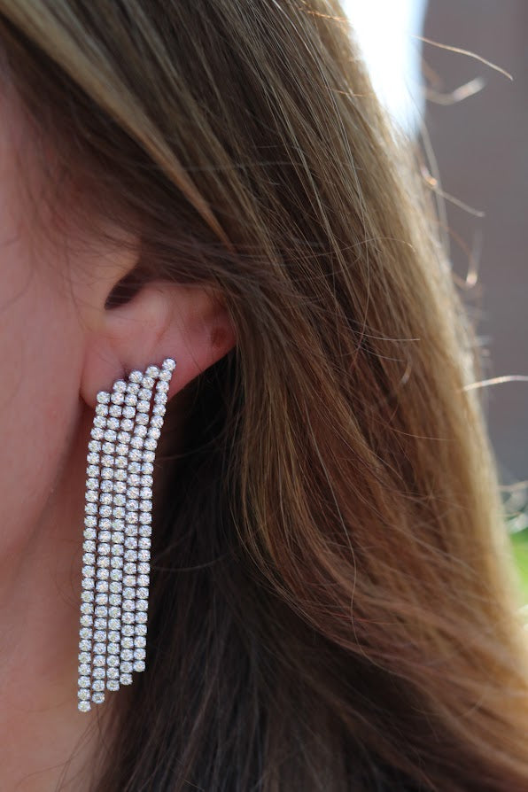 Statement Drop Tennis Earrings