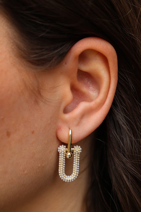 Pearl Link Earrings