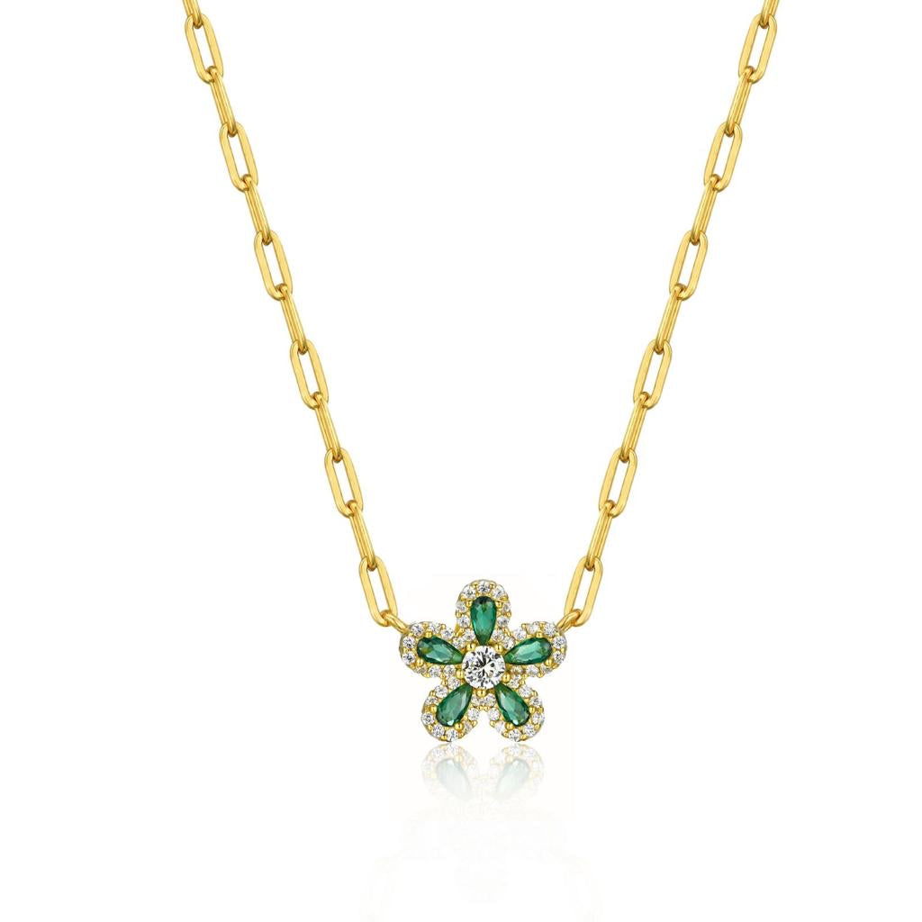 Dainty Floral Link Necklace