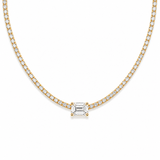Rectangle Tennis Necklace