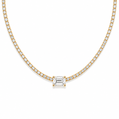 Rectangle Tennis Necklace
