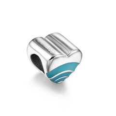 Enamel Striped Heart Aubel Slider