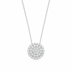Classic Pave Solitare Necklace