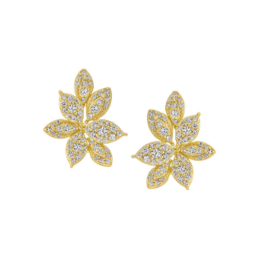 Exquiste Pave Floral Studs