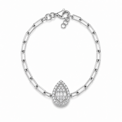 Baguette Teardrop Bracelet