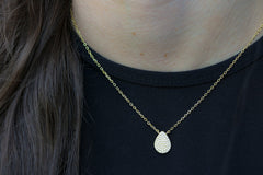 Pave Teardrop Solitaire