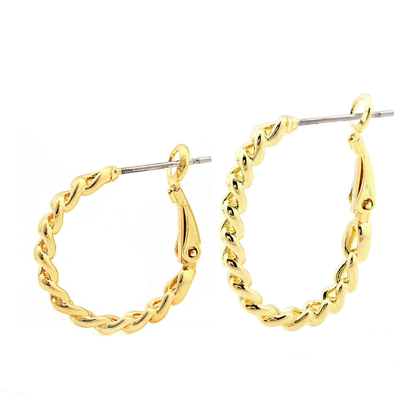 Gold Swirl Hoops