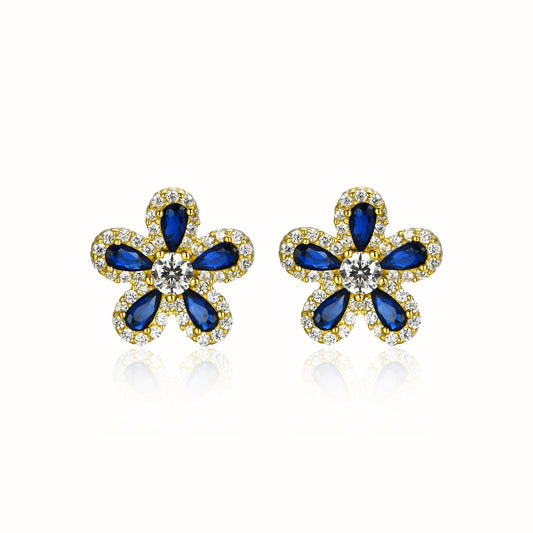 Dainty Colored Floral Studs