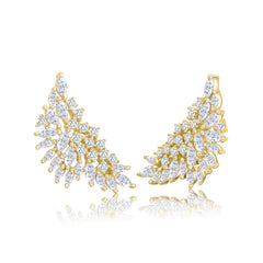 Mixed Stone Crawler Earring