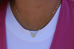 Pave Heart Twirled Necklace