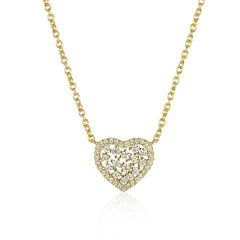 Cluster Filled Heart Necklace