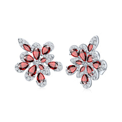 Statement Cluster Floral Earrings