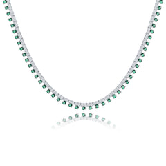 Dotted Colored Tennis Necklace