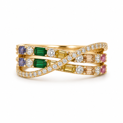 Multi Color Crossover Ring