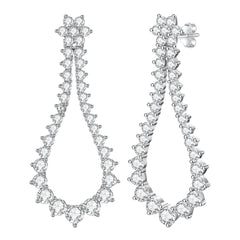 Floral Open Tennis Earrings