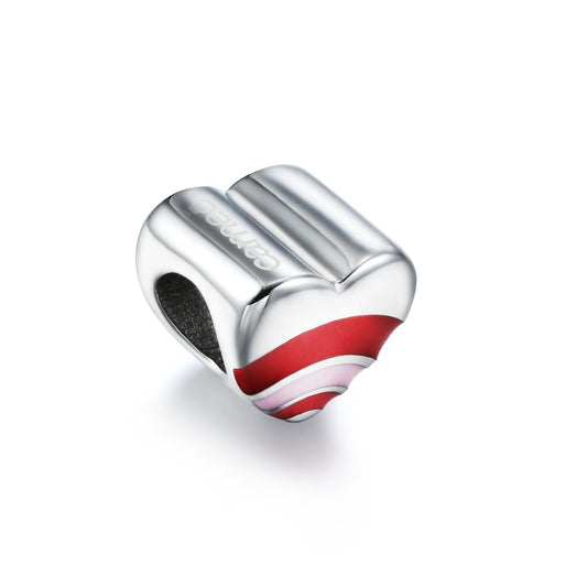 Enamel Striped Heart Aubel Slider