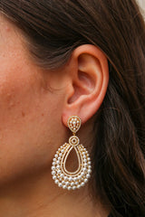 Statement Pearl Teardrop Earrings