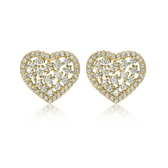 Cluster Filled Heart Studs