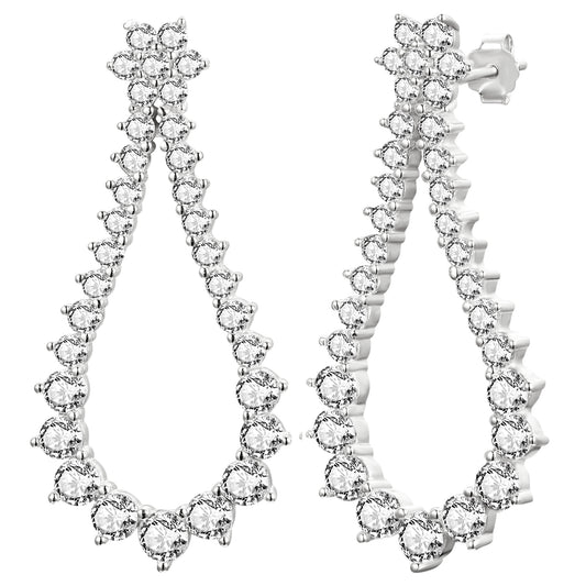 Floral Open Tennis Earrings