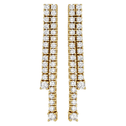 Graduating Double Tennis Earrings