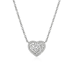 Cluster Filled Heart Necklace