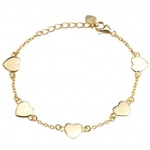 Gold Shiny Heart Bracelet