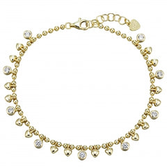 Beaded Heart Blended Bracelet