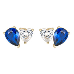 Teardrop Heart Studs