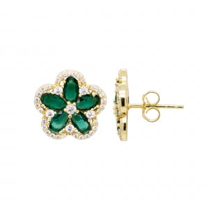Inner Color Floral Studs