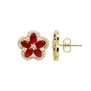 Inner Color Floral Studs