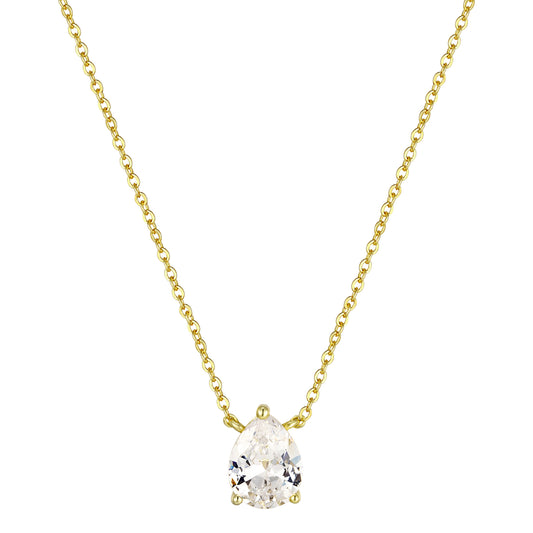 Teardrop Solitaire Pendant