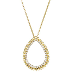 Open Beaded Teardrop Necklace