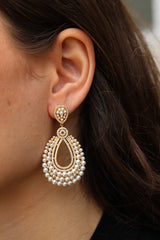 Statement Pearl Teardrop Earrings