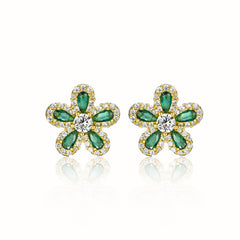 Dainty Colored Floral Studs