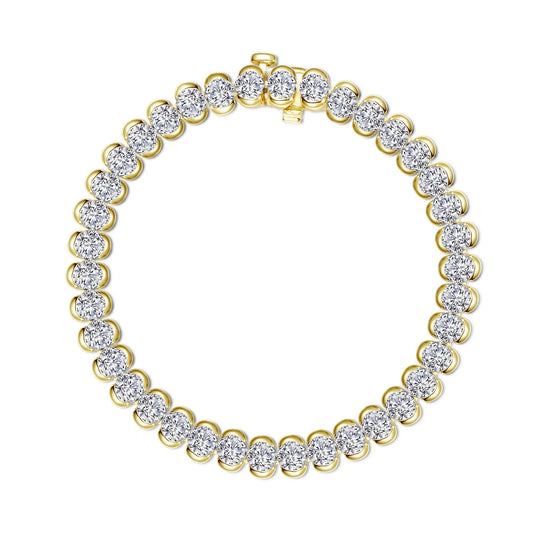 Aria Half- Bezel Tennis Bracelet