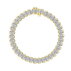 Aria Half- Bezel Tennis Bracelet