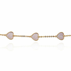 Mother-of-Pearl Cut-in Hearts Bracelet