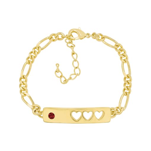 Hole-Punched Hearts Bar Bracelet