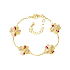 Heart Petals Clover Bracelet