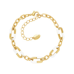 Patternblock Oval Link Bracelet