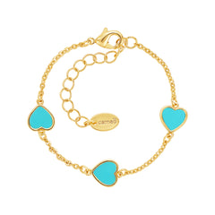 Turquoise Cut In Heart Bracelet
